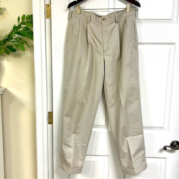 Cabela’s Outfitter Series Beige Khaki dress pants men’s size 34 x 30 cotton - Picture 1 of 8